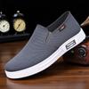 Old Beijing Cloth Shoes for Men, Breathable Fly Woven Men's Shoes, Soft Soled Anti Slip Driving Shoes, One Foot Lazy Shoes