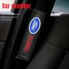 2PCS Carbon Fibre Seat Belt Cover Shoulder Pads Interior Accessories For Focus Mondeo MK2 Fiesta ST Line Kugo Escape Fusion