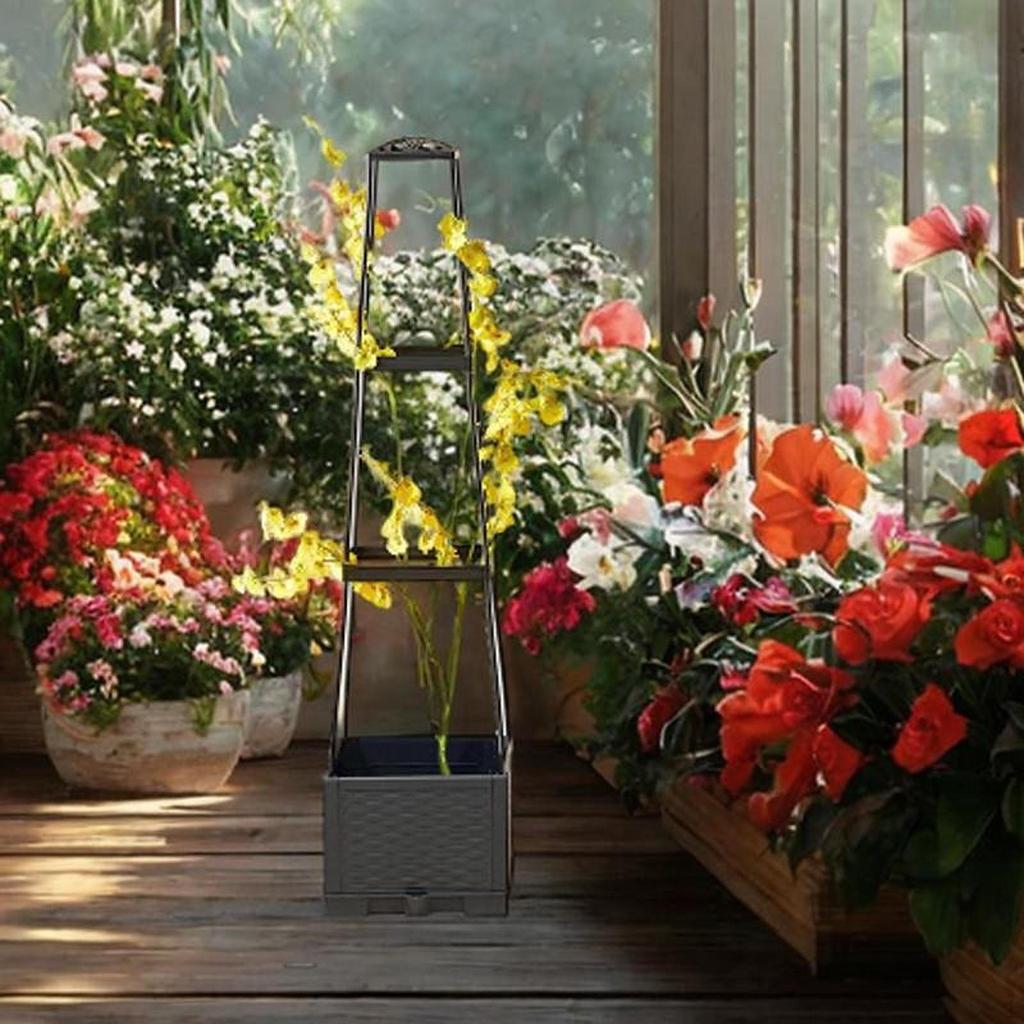 Garden Bed Planter with Trellis for Tomatoes And Climbing Plants