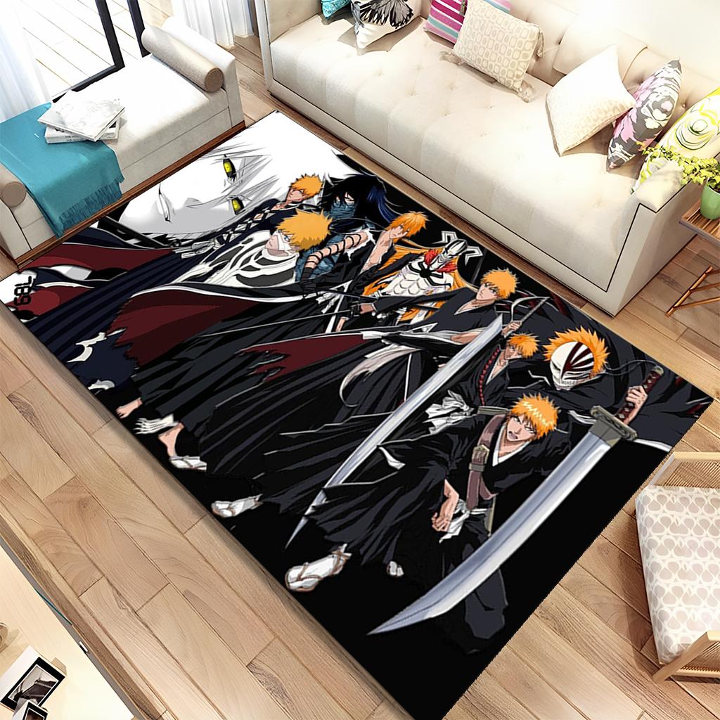 3D Anime Bleach Japan Cartoon Area Rug,Carpet Rug for Home Living Room Bedroom Sofa Doormat Decor,kids Non-slip Floor Mat Gift