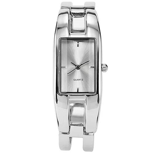 Women's Watch Rectangular Dial Skeleton Band Alloy Stainless Steel Watches Elegant Delicate Quartz Wristwatches Reloj De Mujer