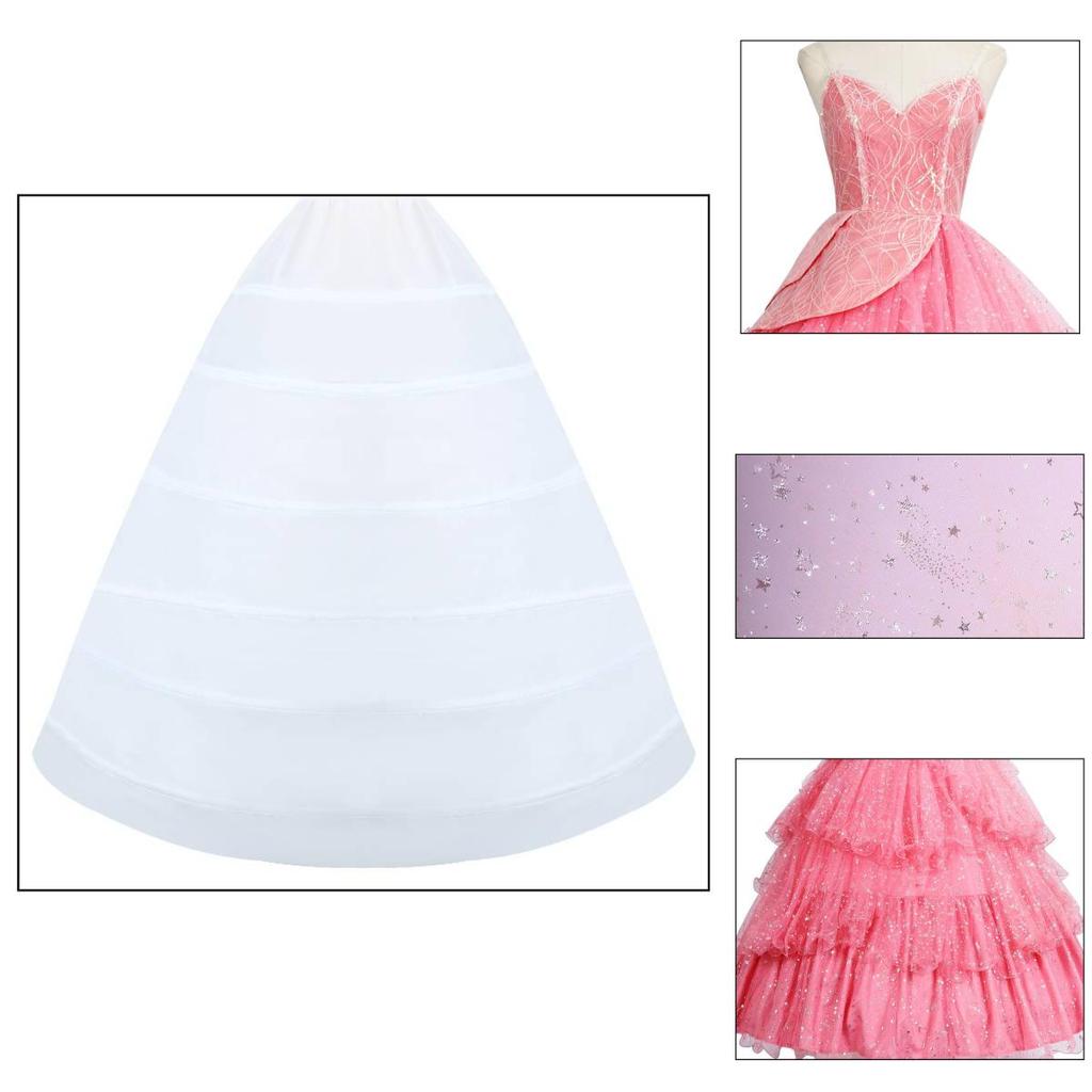 Wicked Glinda Pink Dress Cosplay Costume With Petticoat For Halloween Parties