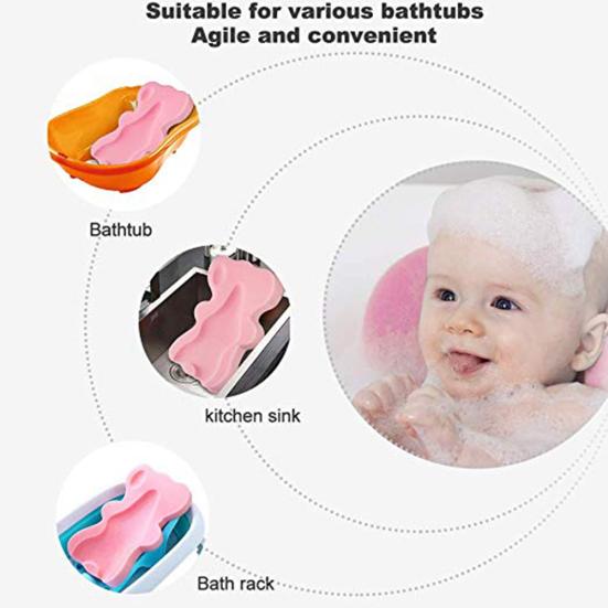Ultra-soft Baby Bathing Sponge Mat Anti-slip Pad Infant Newborn Washing Cushion