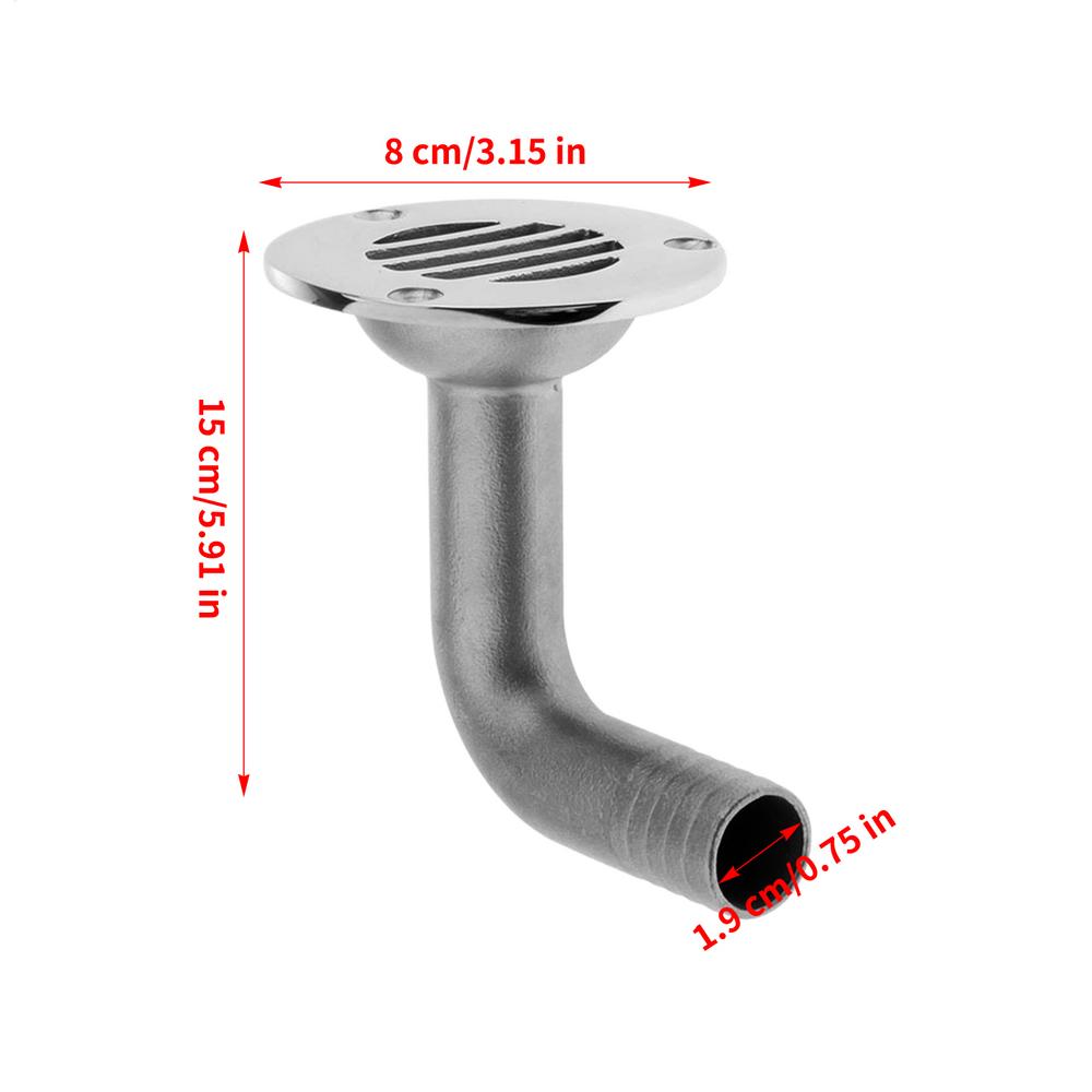 19mm/32MM/38MM Stainless Steel Floor Deck Cockpit Drain Scupper Boats Removable Cover Sewerage Drain Cover Multipurpose