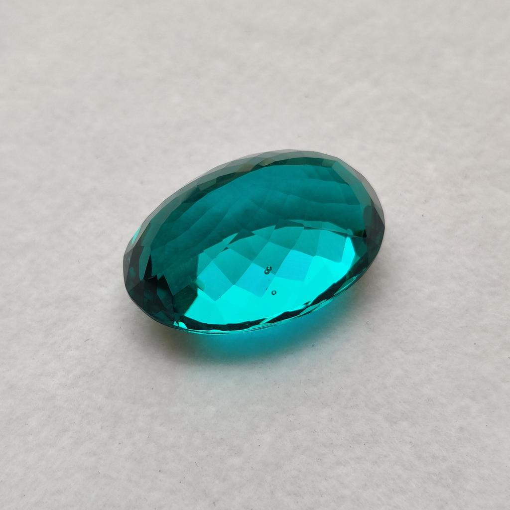 25x16x14 MM Size, Natural Oval Cut Natural Glass Stone, Faceted Loose Stone, 33.50 Carat.