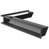 Vent Cover LUFT corner right 54,7x76,6x12 black
