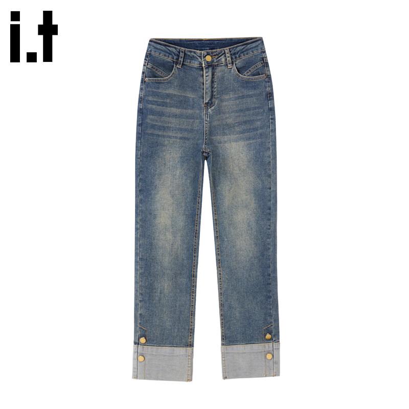 :CHOCOOLATEit Women s High-Waisted Rolled Cuff Jeans XL