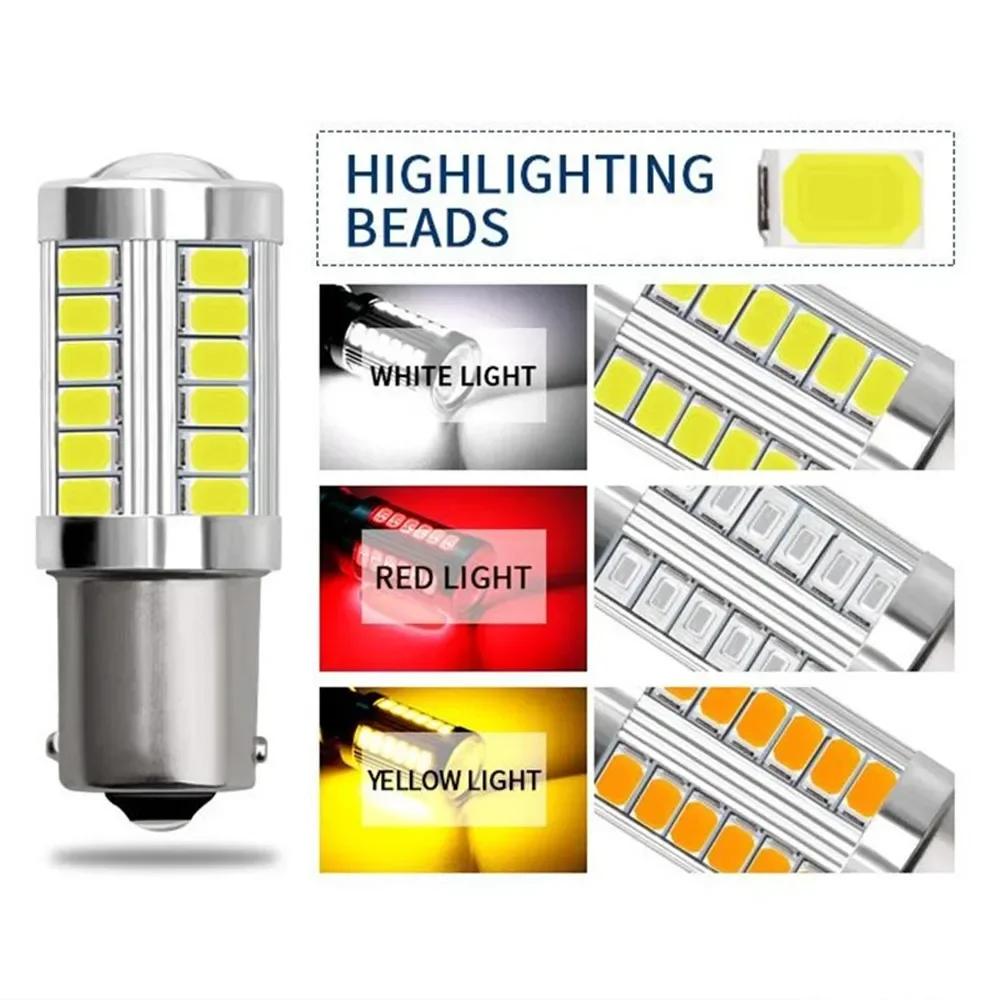 2X 1156 BA15S P21W 1157 P21/5W BAY15D BAU15S PY21W T20 7443 7440 3157 LED Car Tail Bulb Brake Reverse DRL Signal Light 12V 24V