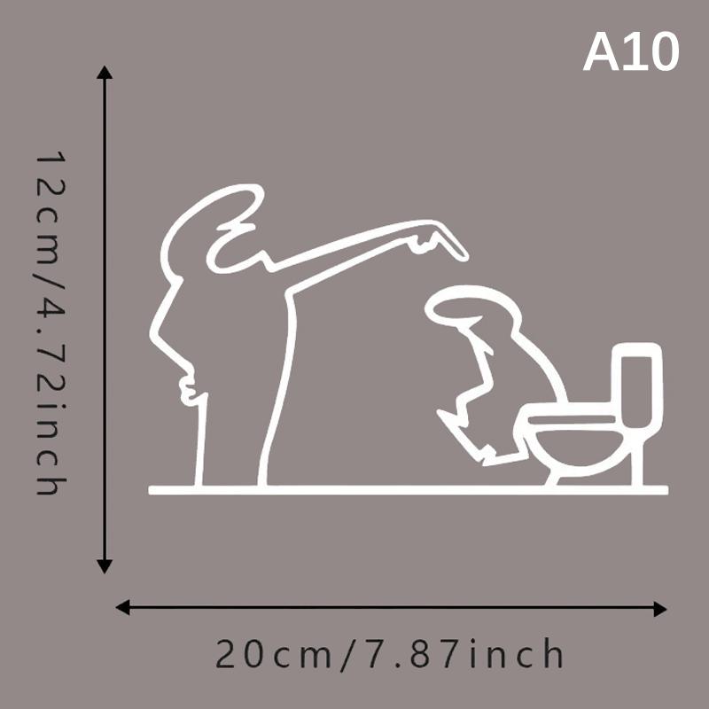 Minimalist Line Art Stickers Door Sticker Bedroom, Kitchen, Bathroom Sign Cartoon Character Design Home Decoration