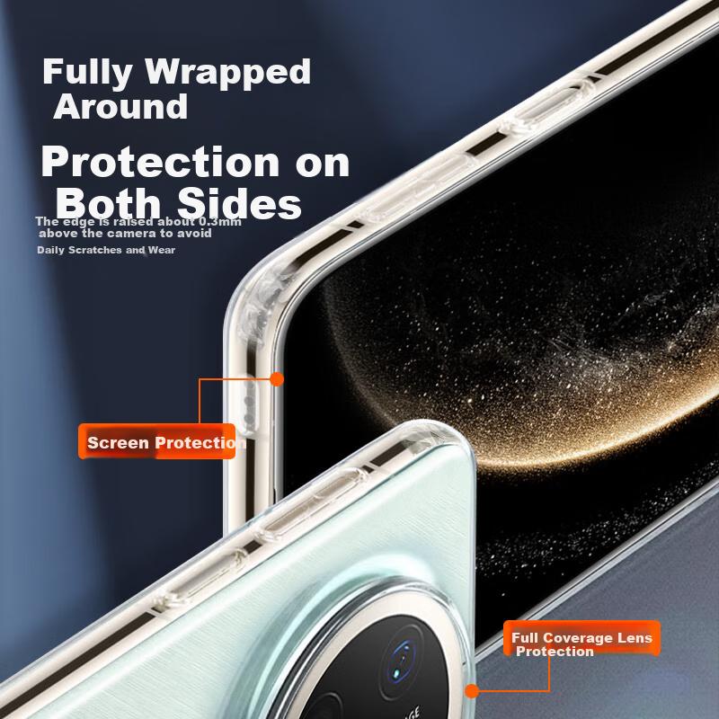 Case for Huawei Mate70Pro/Pro+, Mate70 Pro Premium Edition Full Protection Ultra-Thin Shockproof German Bayer Material Transparent Silicone Soft
