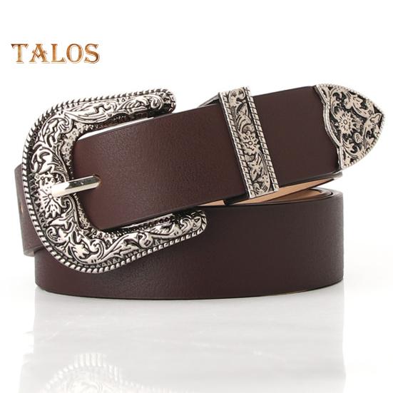 Women Retro Belt Solid Color Faux Leather Waistband Adjustable Length Multi Holes Design Jeans Belt Costume Accessories