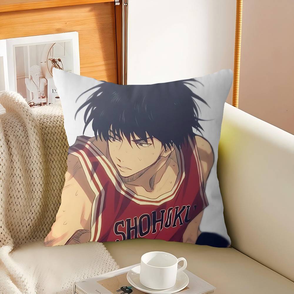 R-Rukawa Kaede Decorative Room Aesthetics Pillow Case Home Decor Bedroom Sofa Bed Couch Pillow Cover 45x45