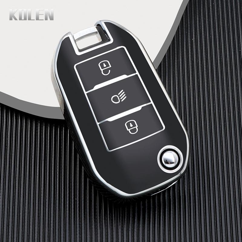 

New Tpu Car Flip Key Case Cover Shell For Peugeot 208 3008 308 508 408 2008 307 4008 For Citroen C4 C3 C6 Cactus C8 Accessories
