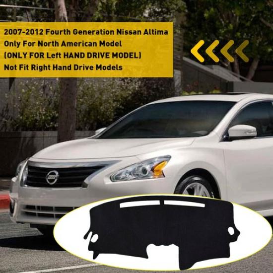 Подходит ДЛЯ NISSAN ALTIMA 2007-2012 2008 2009 ПОКРЫТИЕ НА ПАНЕЛЬ ПРИБОРОВ КОВРИК НА ПАНЕЛЬ ПРИБОРОВ / ЧЕРНЫЙ