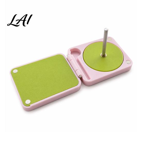 Foldable Crochet Tools Storage Box Portable Yarn Spinner Rotating Holder Accessory And B розовый