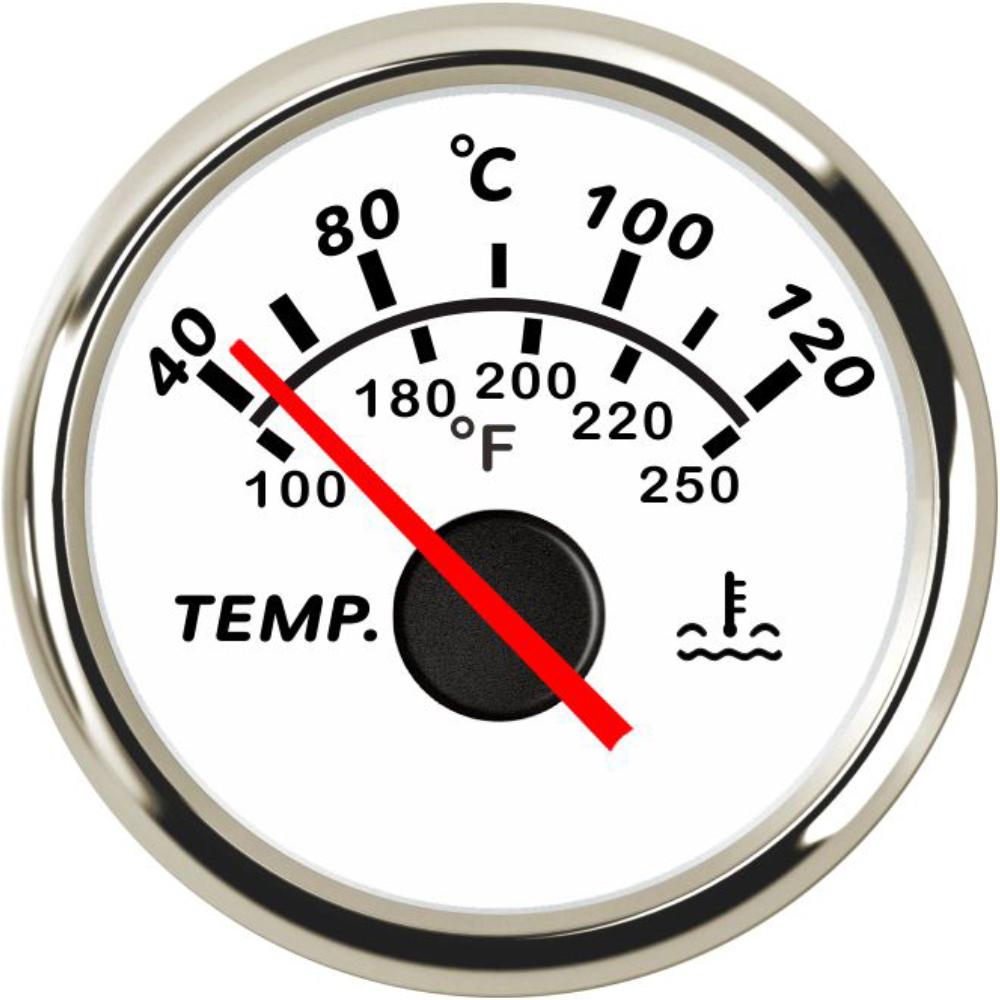 ELING New Universal 52mm Waterproof Marine Auto Water Temp Gauge Temperature Meter 40-120℃ With Red Backlight for Car Boat Truck