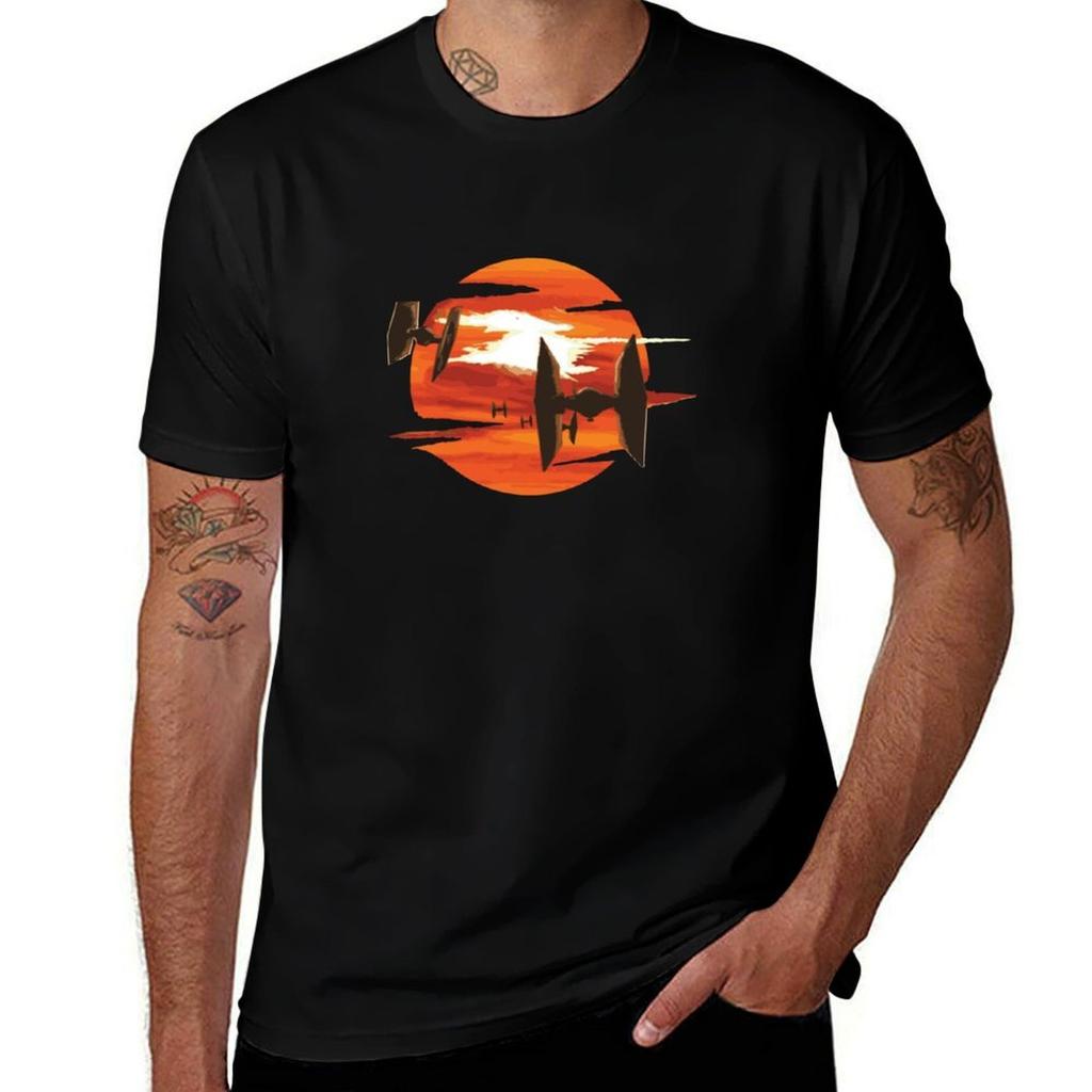 Ride Of The Tie Fighters Tshirt Daily Wear Plain Short Sleeve Shirt