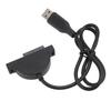 USB 2.0 To SATA Cable Hot Swapping Plug and Play USB To 7 Plus 6 Pin Slimline SATA Adapter Cord for Laptop CD DVD ROM