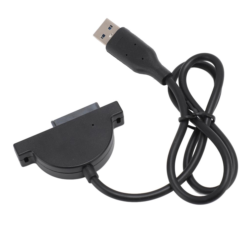 USB 2.0 To SATA Cable Hot Swapping Plug and Play USB To 7 Plus 6 Pin Slimline SATA Adapter Cord for Laptop CD DVD ROM
