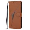 YX0090 For Xiaomi 14T Case Triangle Imprint Leather Phone Cover with Lanyard