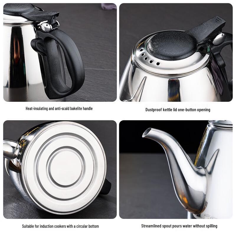 HUIHUADU 201 Stainless Steel Teapot with Strainer