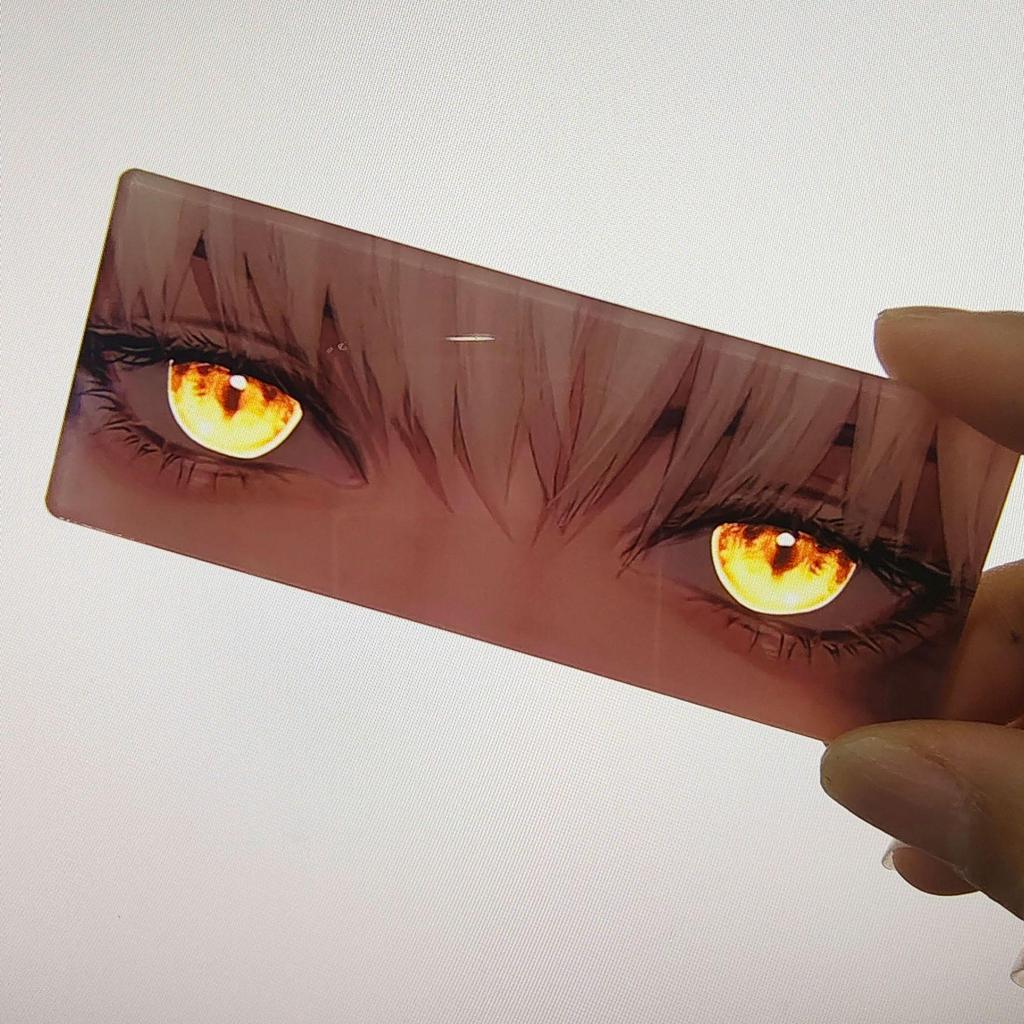 Ny Xiaohongshu Jujutsu Kaisen Anime Perifer: Transparent kort med høy verdi med reflekterende Gojo Satoru-øyne