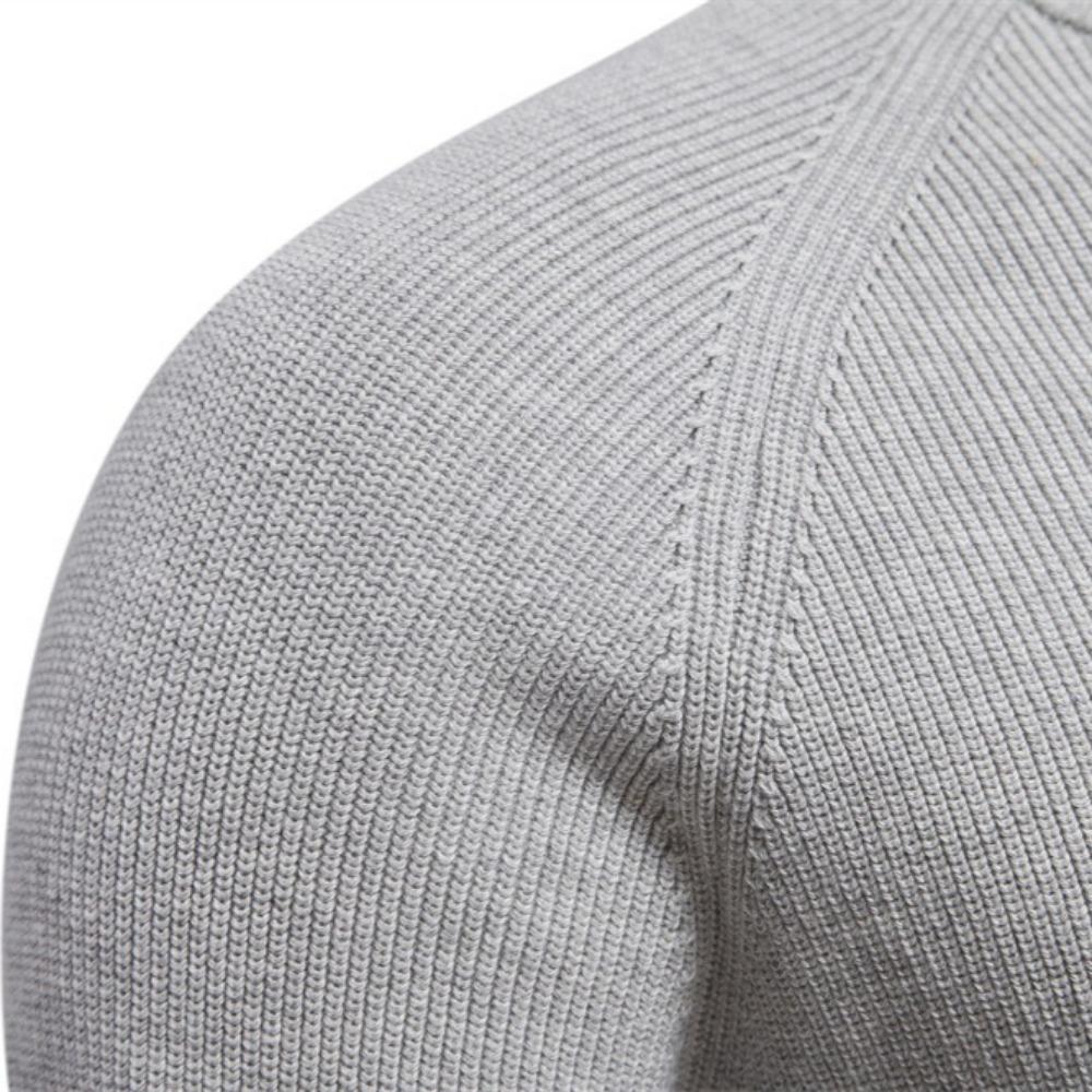Men's Long-sleeved Polo Shirts and Sweaters for Autumn and Winter Are Warm and Comfortable. Half-zipper Stand-up Collar Casual and Trendy Pool Shirts