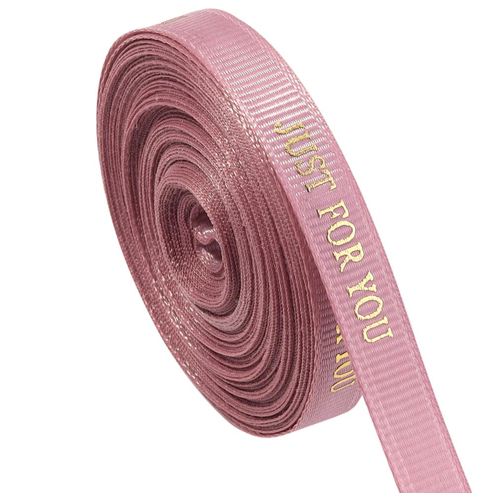 10Yards/Roll 10mm Printed JUST FOR YOU Ribbon Colorful Polyester Ribbon For Wedding Christmas Birthday Gift Packaging Decoration