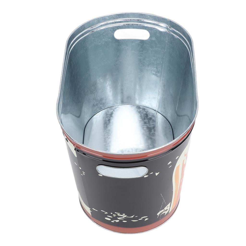 Oval Ice Bucket Tinplate Large Drink Cooling Beverage Tub Ice Container for Party Beer Champagne Cocktails