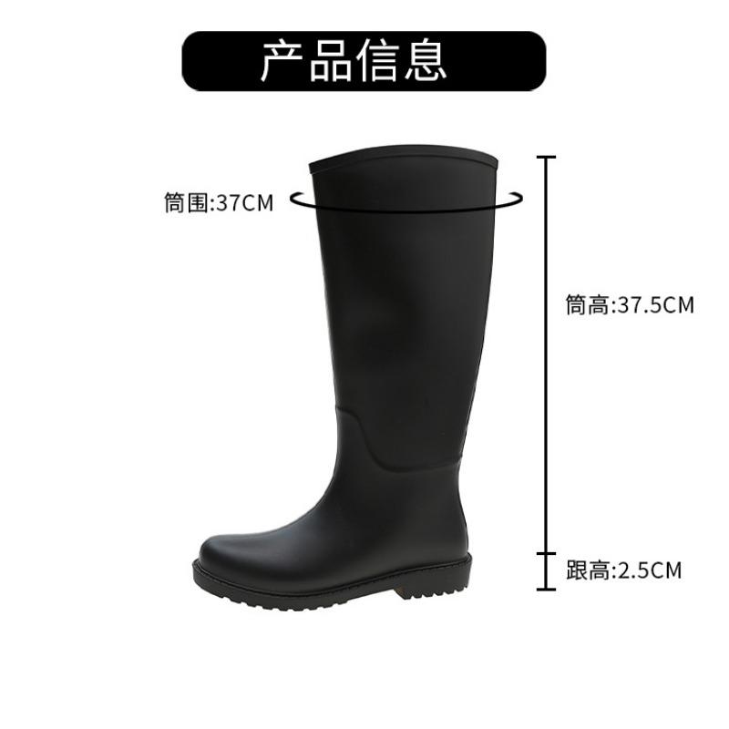 Fashion white rain shoes women's tall water shoes kitchen food factory work boots aquaculture waterproof rain boots
