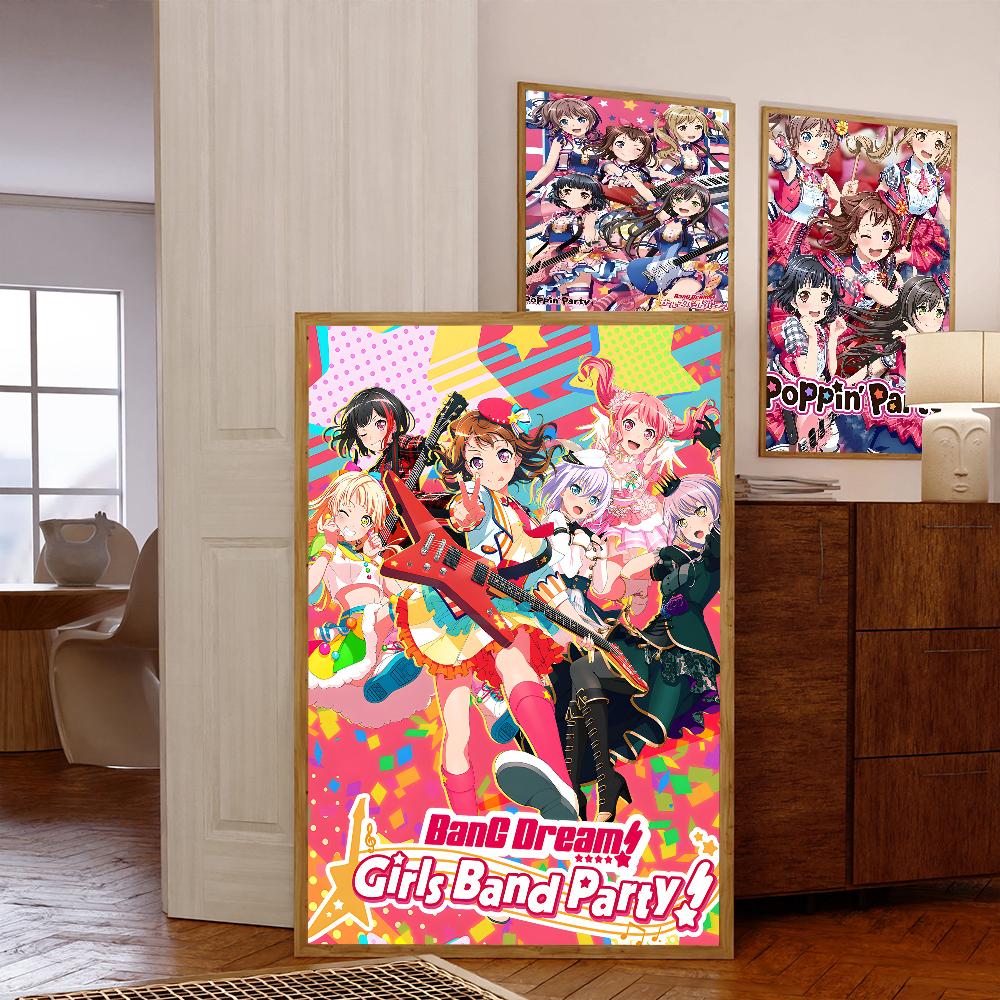 BanG Dream It's My GO Poster Anime Poster Klebrig HD Qualität Wandkunst Retro Poster für Zuhause Kawaii Zimmerdekoration