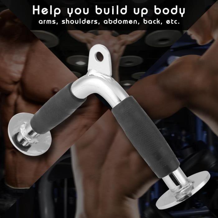 Barre de cable de fitness poignée de barre polyvalente d'entraînement physique de gymnase attachement