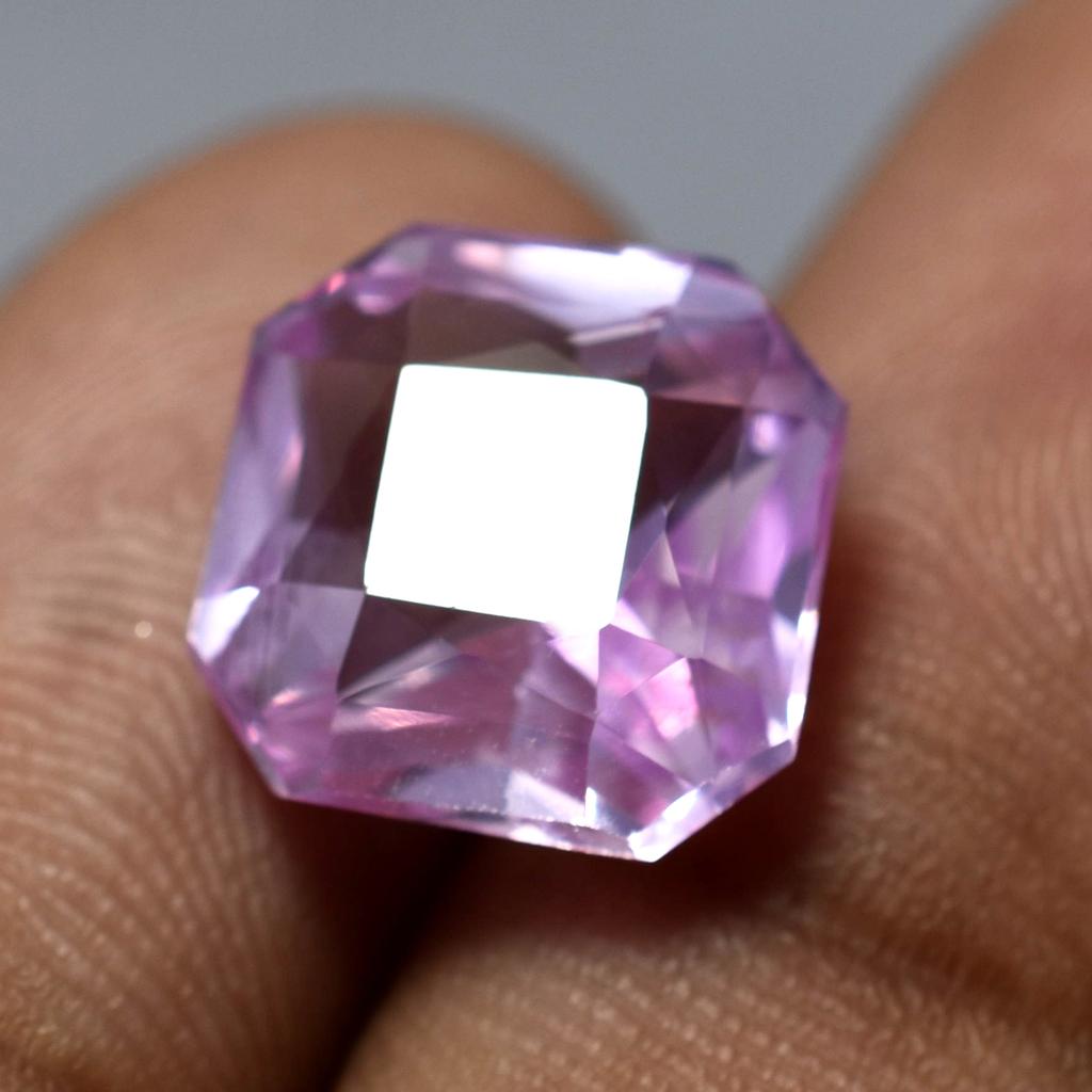 Natural Pink Sapphire 9.65ct Square Cut Certified Loose Gemstone
