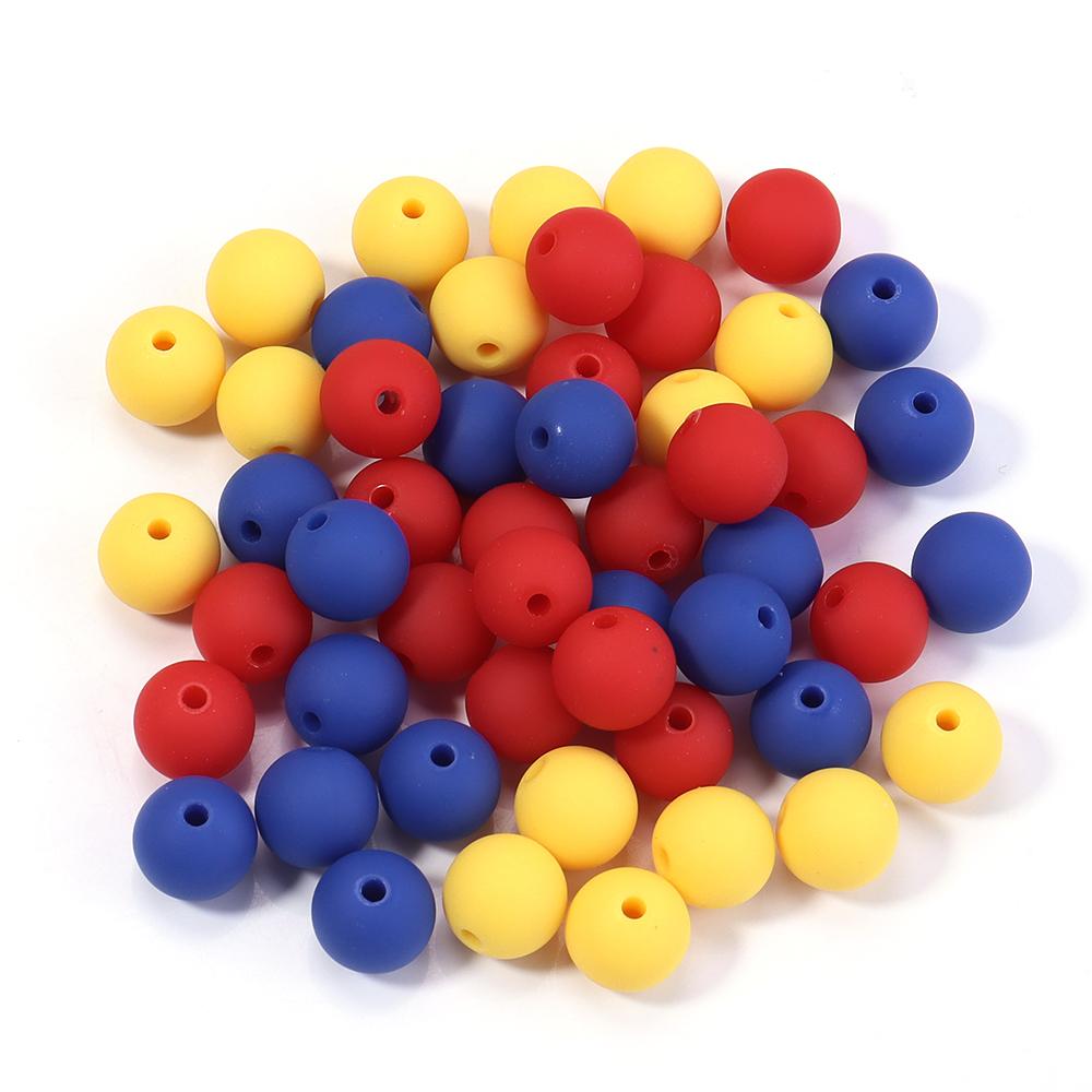 6/8/10/12/14mm Mix Colored Matte Acrylic Spacer Beads Loose Jewelry Round Beads For Making Bracelet Necklace Earring DIY Jewelry