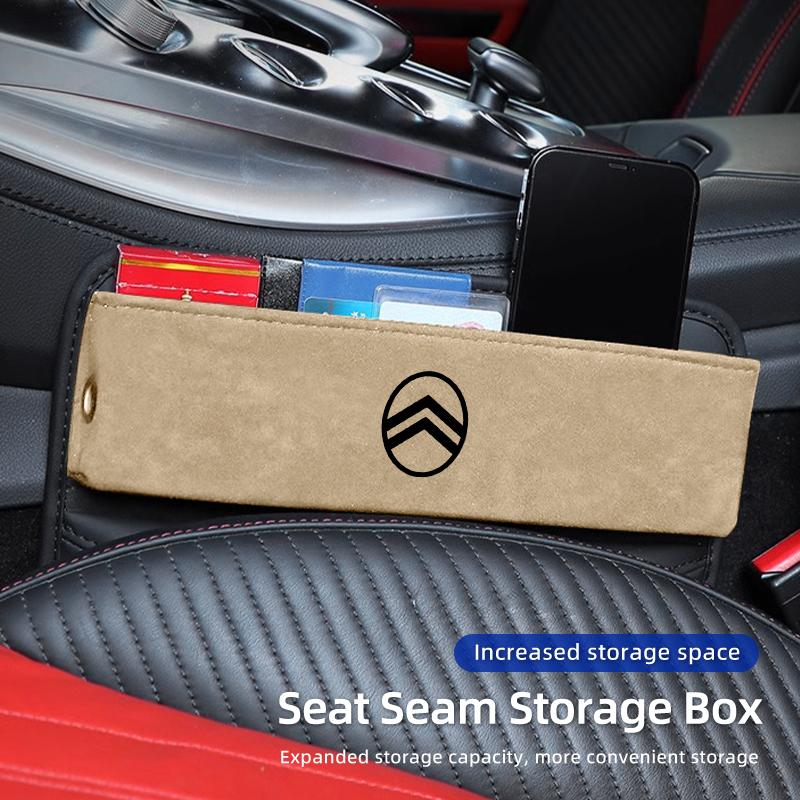 Car Gap Storage Box Suede Leather For Citroen C4 C3 C5 C1 C2 Berlingo Celysee Cactus Picasso Aircross Saxo Grand