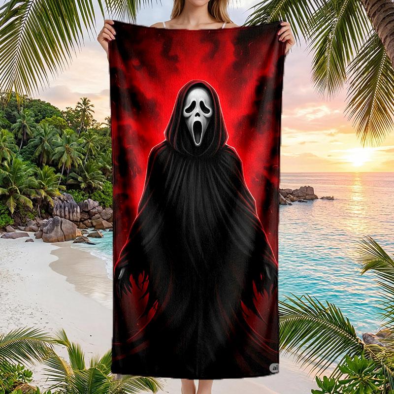 Large Beach Towel Quick Dry Absorbent Towel For Beach IndoorScream Ghostface