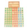 Cartes Numériques en Bois, Jouets Numériques 1-9000, Jeu de Mathématiques Éducatif en Bois, pour Enfants d'Âge Préscolaire, Maternelle, Garçons, Filles, Maison, École, Salle de Classe