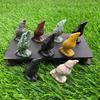5cm Natural Healing Gemstone Carving Crafts Cute Animals Gemstones Gifts Crystal Crow Healing Stones Crystal Raven
