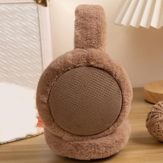 Winter Unisex Ear Muffs Folding Solid Color Good Elasticity Anti Fall Earmuffs Plush Adjustable Ear Warmers for Outdoor