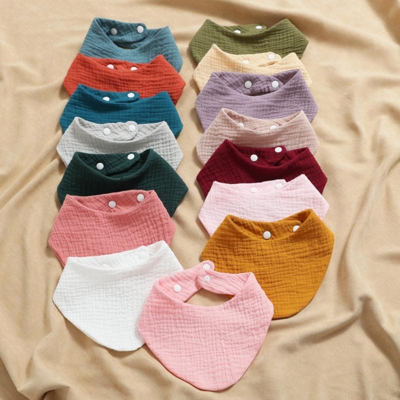3PCS/5PCS Muslin Bibs Baby Face Towel Wash Cloth Drooling Bibs Toddlers Neck Scarf Baby Stuff