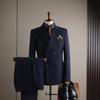 Men's High-End Slim-Fit Suit Set: Business Formal, Groomsman, Wedding Groom's Wear, Wrinkle-Resistant Jacket