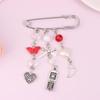 Unique Clasp Beaded Bag Pins Bag Charm Beaded Brooch Sweet Brooch Clip  Bag Accessories