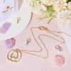CHGCRAFT 4Pcs 2 Colors Brass Clasps Platinum Golden Charm Holder Pendant Flat Round Clasps Pendant Clasp for Necklace Jewelry Making Bracelet Clasps