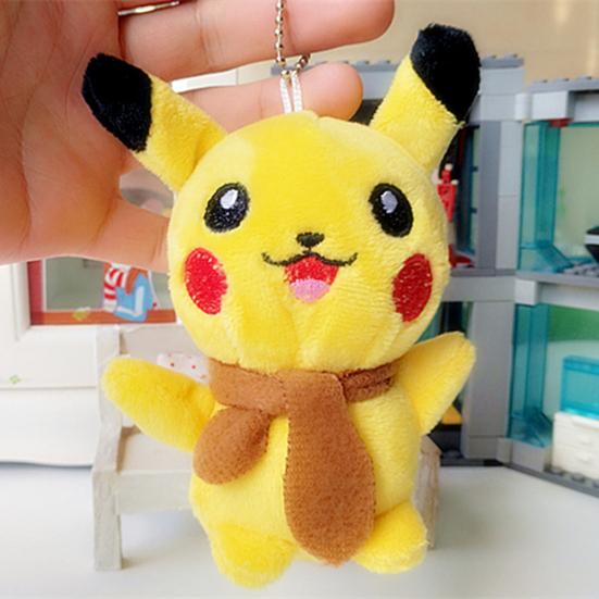 13cm Soft Pikachu Pokemon Doll Plush Pillow Stuffed Toy Pendant Bag Decoration