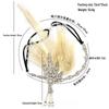 1920s Gatsby-Style Feather Headdress and Gloves: Retro Medieval-Inspired Accessories