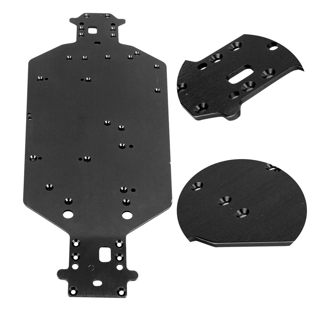 Aluminum Alloy Chassis Upgrade Parts Fit for HSP 94107 94111 94110 94124 RC CarBlack