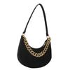 Fashionable Felt Bag Stylish Retro Simple Chain Crossbody Tote Underarm Handbag