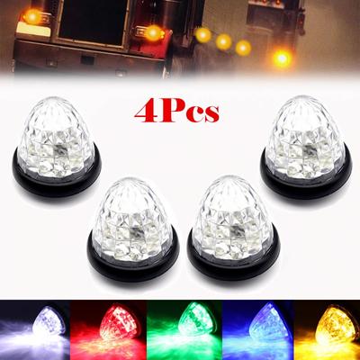 4Pcs Waterproof 24V LED Side Marker Lights Indicator Turn Signal Clearance Rear Tail Parking Lamps Truck Trailer Lorry Caravan