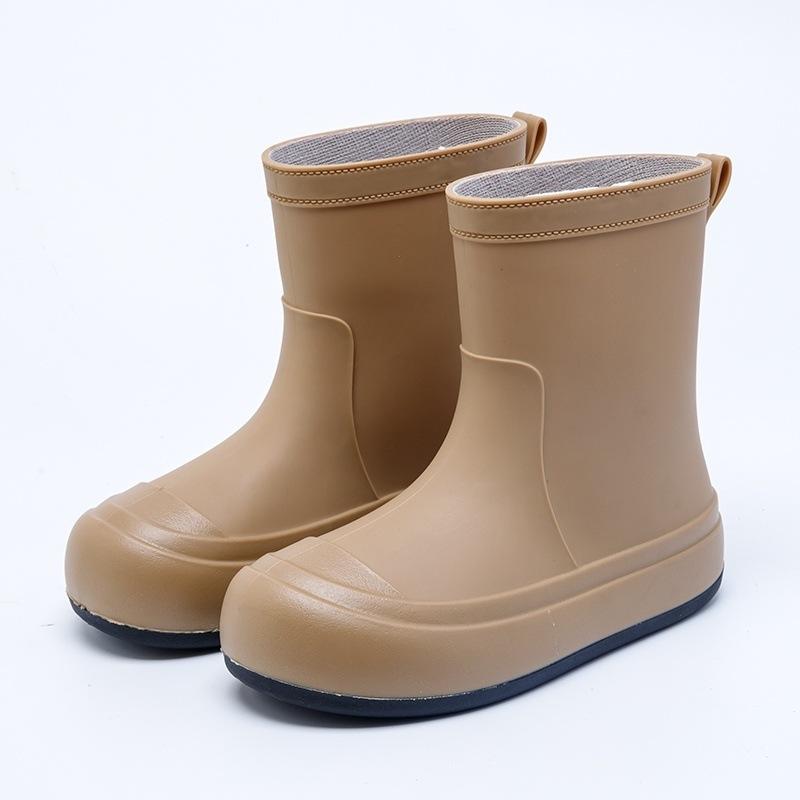 

Японские милые детские родительско-детские дождевые туфли женские студенческие детские нескользящие дождевые сапоги на мягкой подошве бархатные сверхмягкие водоп size 28-29 (inner length 19cm)