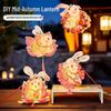 Handmade DIY Children's Palace Lantern - Luminous Rabbit Flower Design for 2025 Mid-Autumn Festival